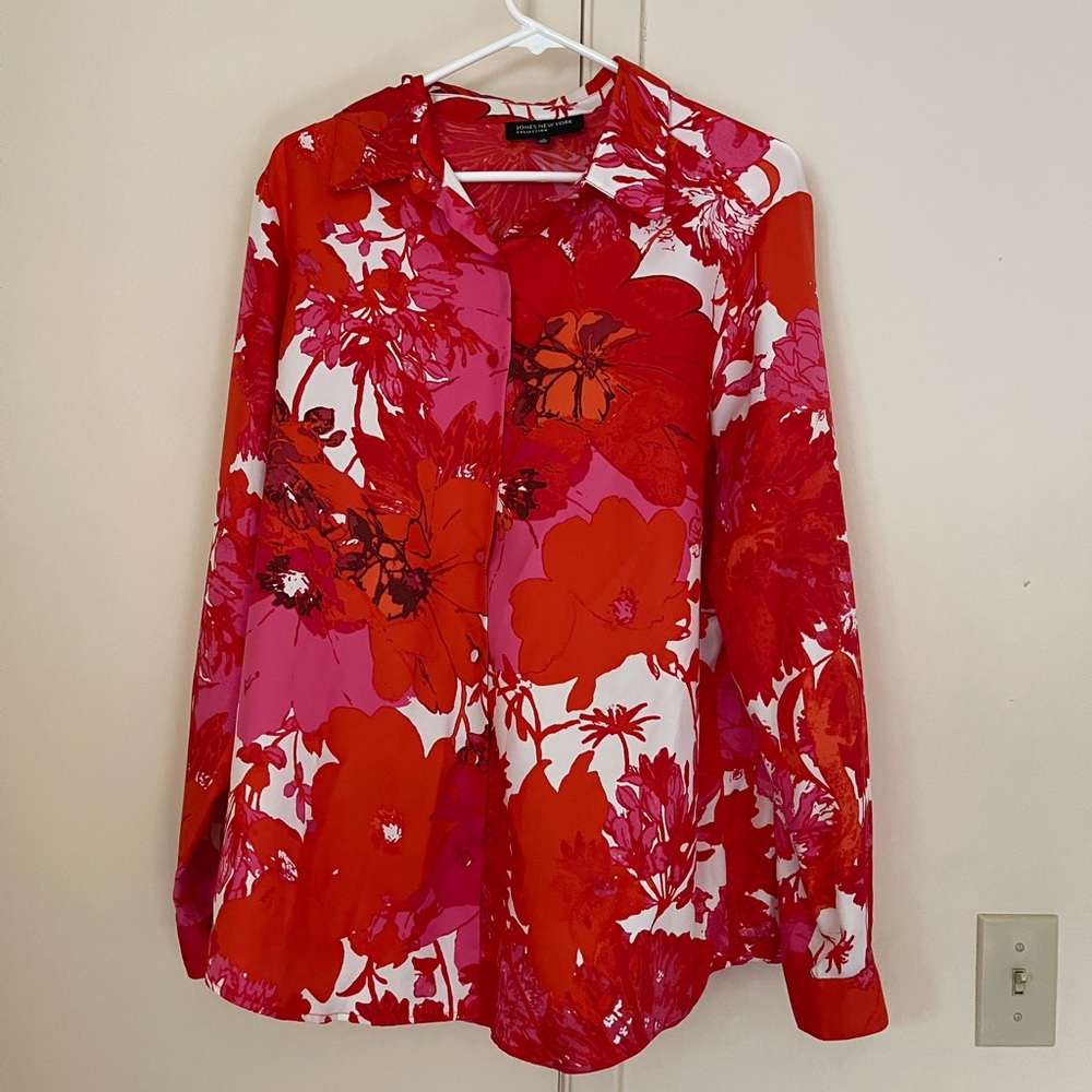 Ripe Red Floral Top